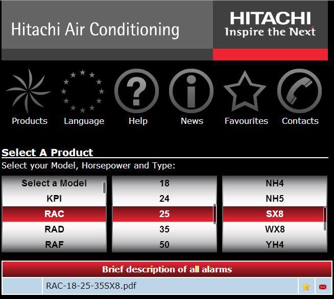 Κλικ στην φωτό για να βρείτε τον κωδικό σφάλματος του Hitachi σας